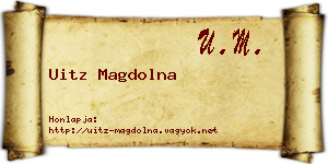 Uitz Magdolna névjegykártya