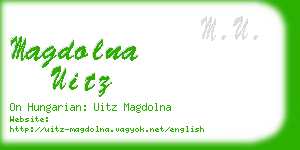magdolna uitz business card